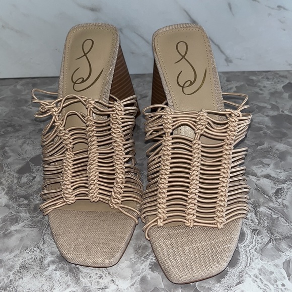 Sam Edelman laurette almond block heel sz 6.5 - Picture 2 of 7